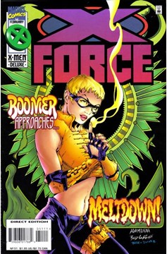 X-Force #51 [Direct Edition]-Fine (5.5 – 7) [1St App. of Risque, Boom Boom Takes The Name Meltdown]