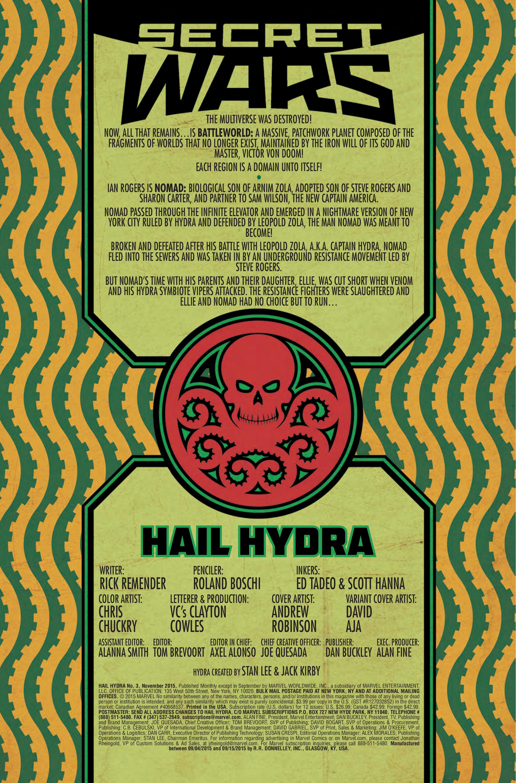 Hail Hydra #3 (2015)