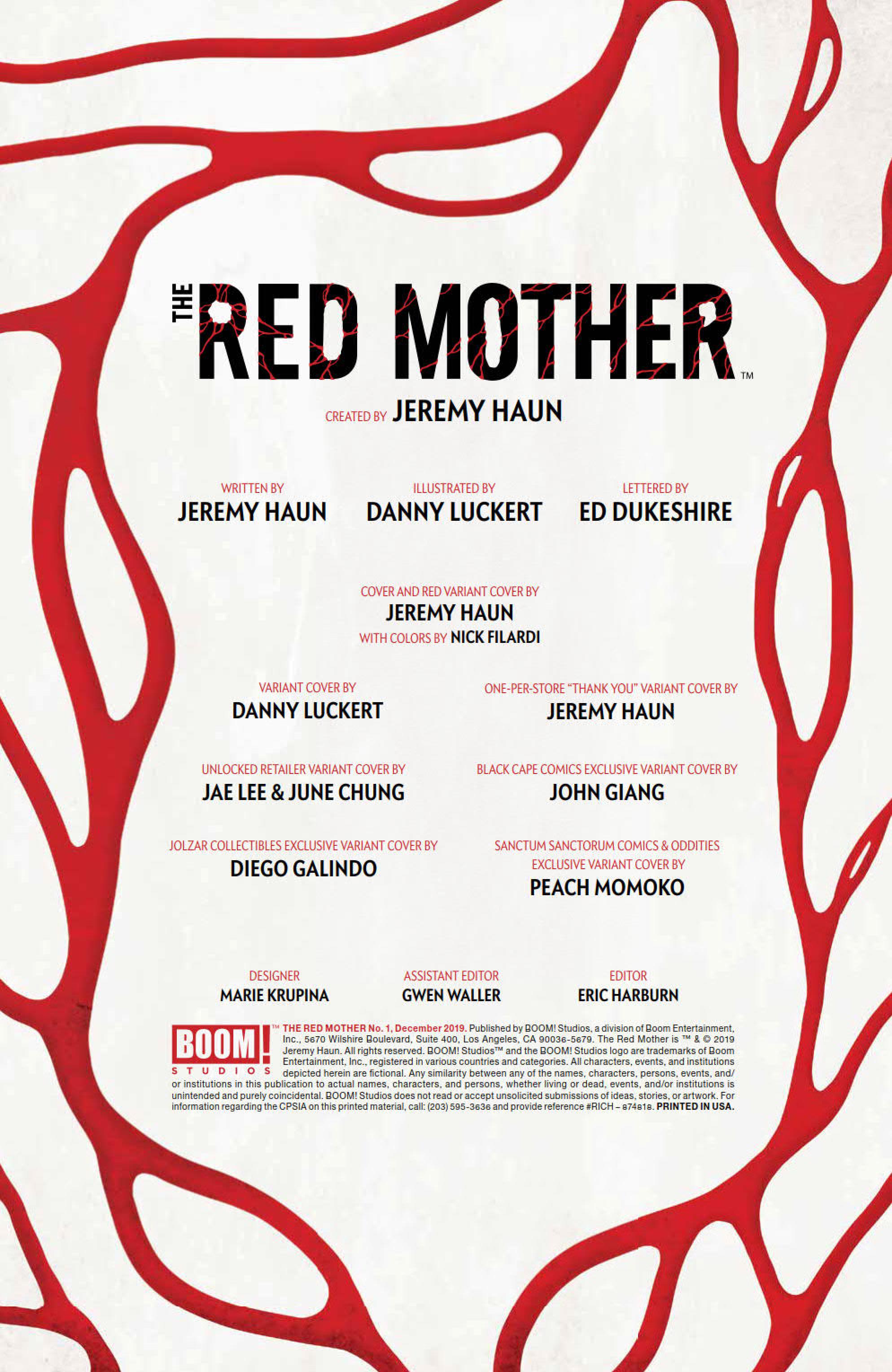 Red Mother #1 2nd Printing