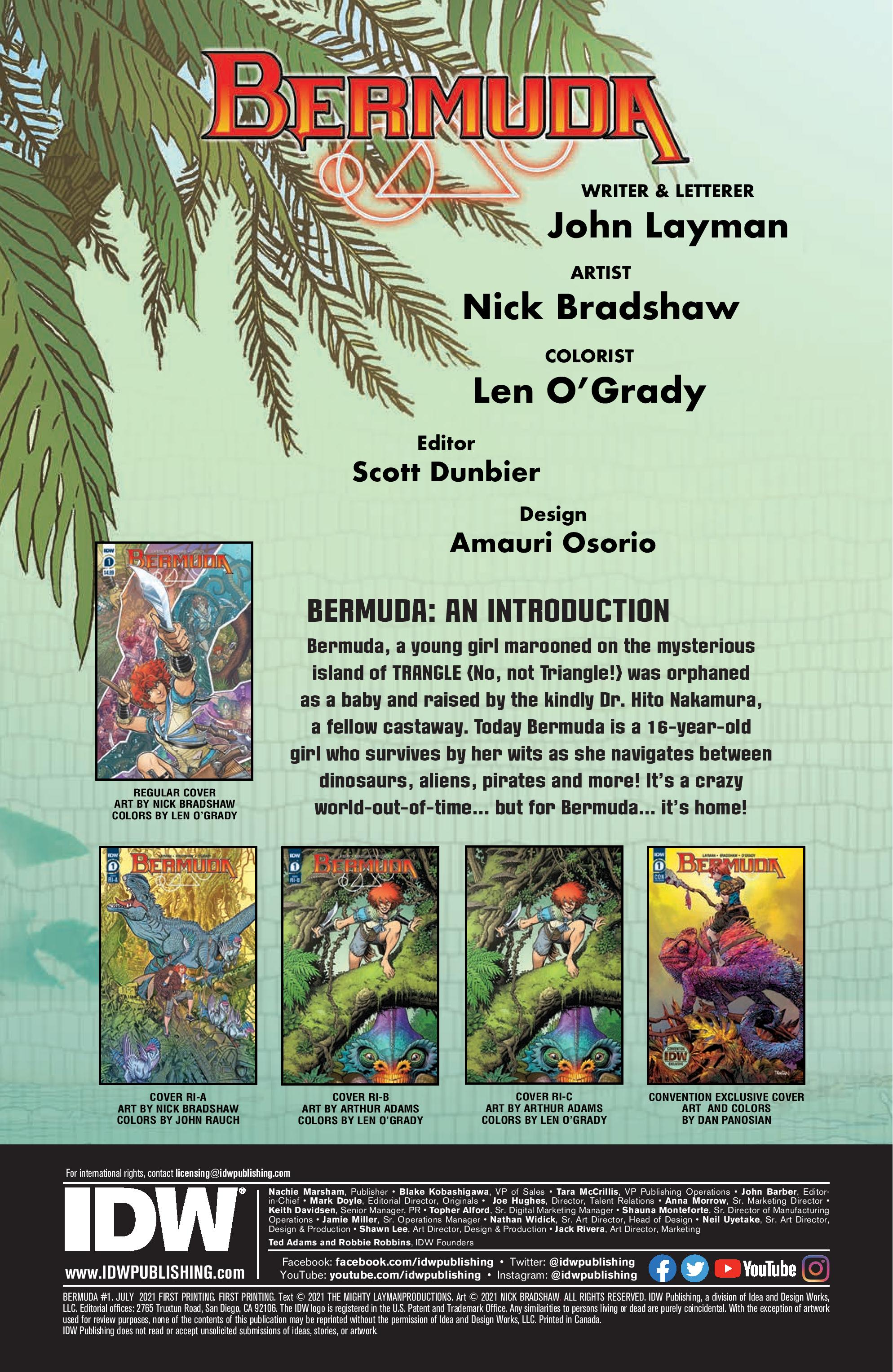 Bermuda #1 Cover C 25 Copy Art Adams Incentive (Of 4)