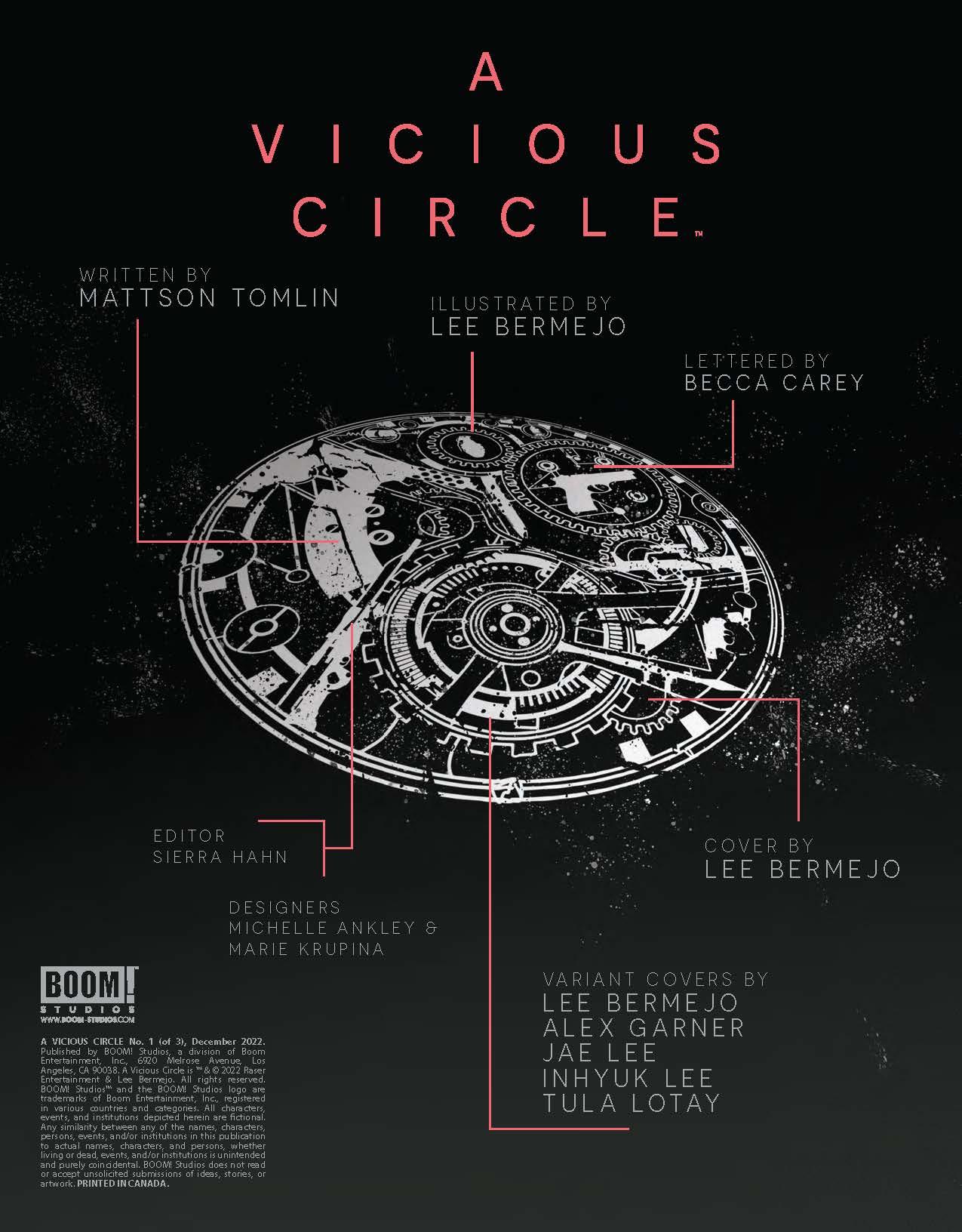 Vicious Circle #1 Cover E 1 for 25 Incentive Lee (Mature) (Of 3)