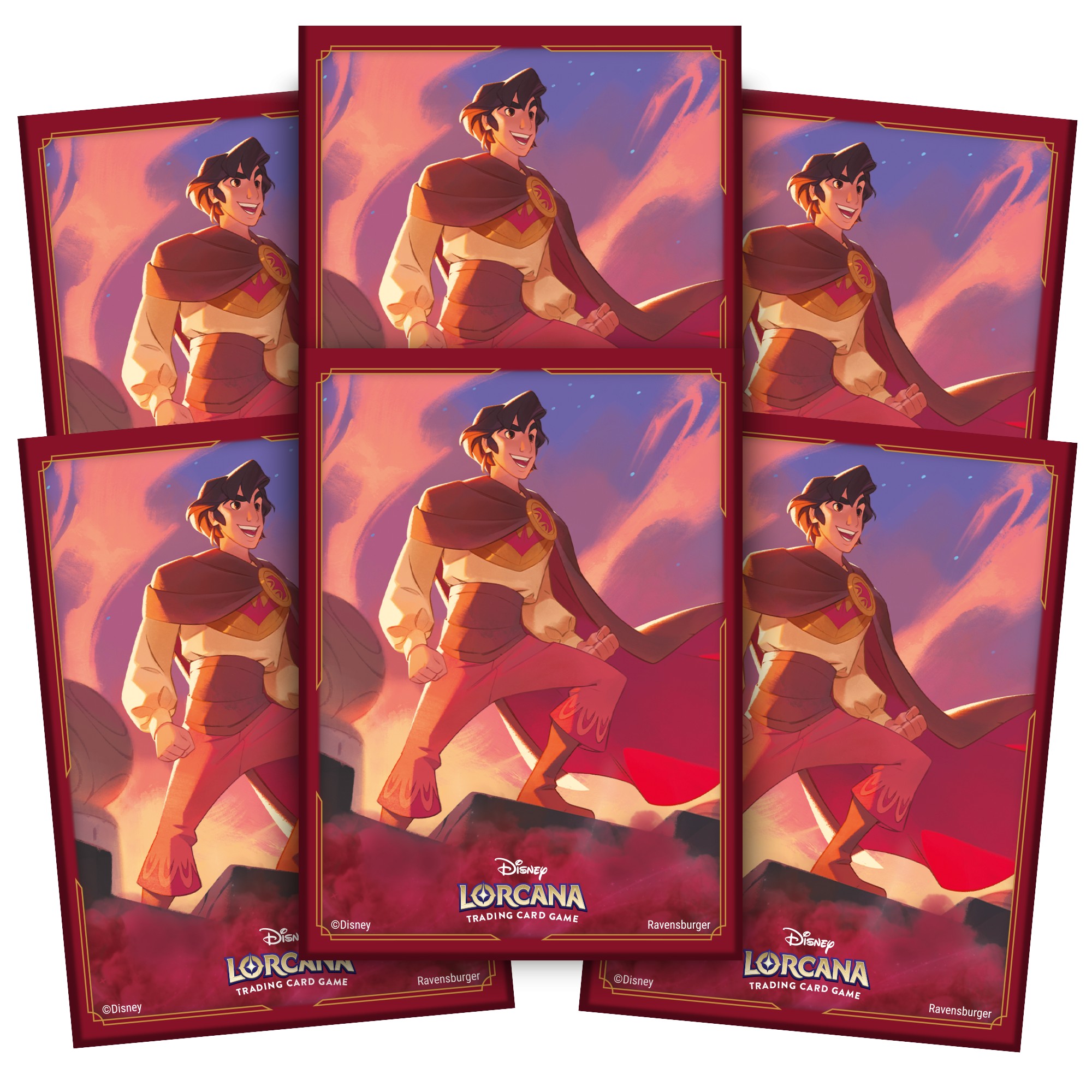 Disney Lorcana Tcg: Shimmering Skies Card Sleeves - Aladdin (65)