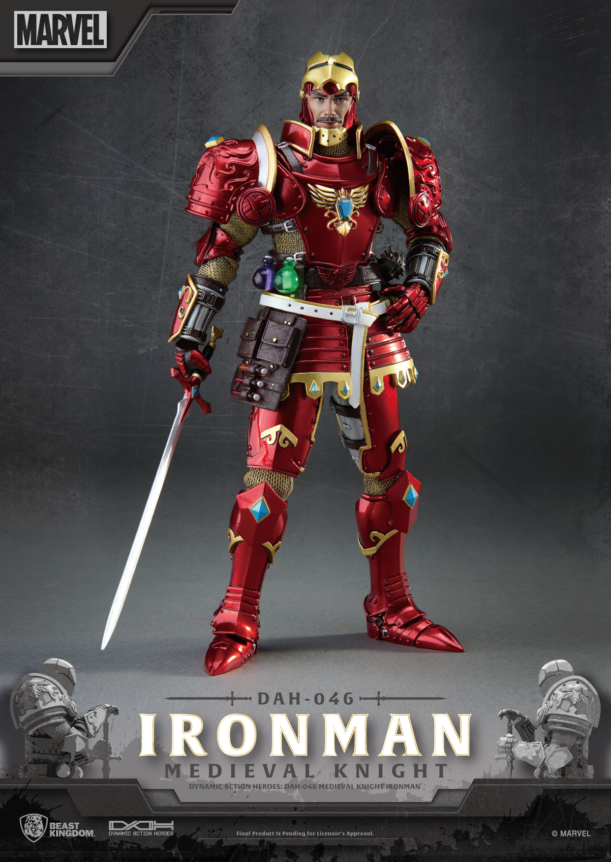 Medieval Knight Iron Man Dah-046 Dynamic 8-Ction Action Figure